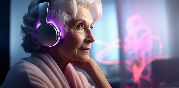 Sujet_KI_Künstliche Intelligenz_Technik_Kopfhörer_Computer